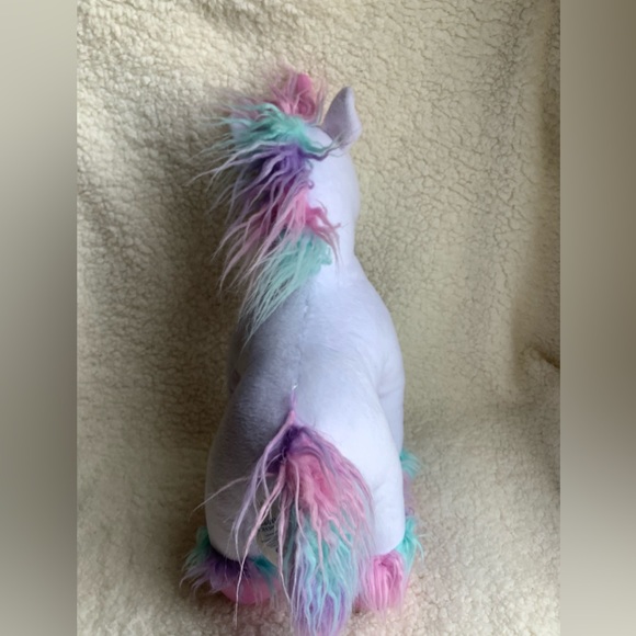 Unicorn Build a Bear Stuffed Animal Embroidered Eyes BABW Plush - Picture 3 of 5